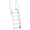 vidaXL Drabinka dokowa 5-stopniowa srebrny 58 x 77 x 191 cm Aluminium