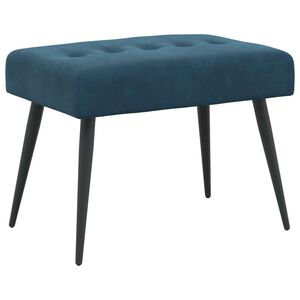 vidaXL Ławka z guzikami niebieski 60 x 40 x 45 cm Welur