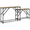 vidaXL Konsola 2 pcs Dąb rzemieślniczy 100 x 28 x 75 cm