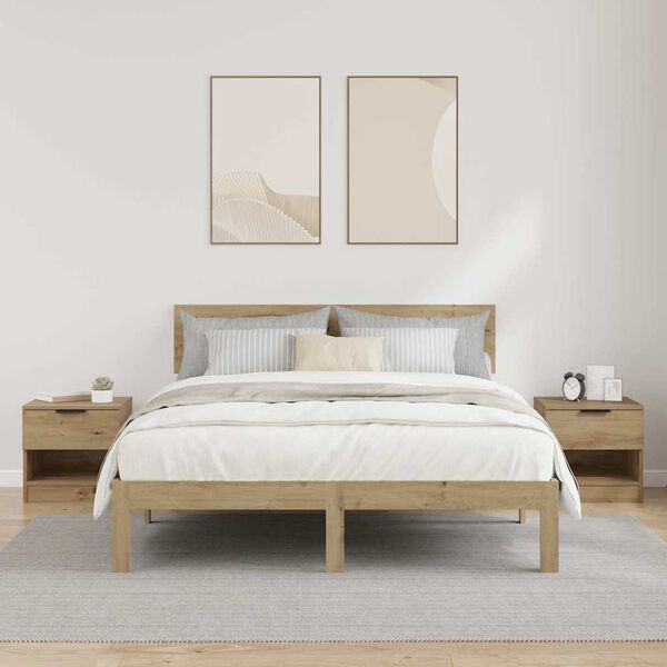 vidaXL Szafka pod ł&oacute;żko 2 pcs Dąb rzemieślniczy 40 x 39 x 40cm