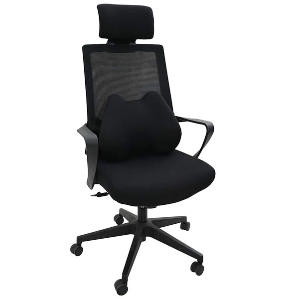 vidaXL Poduszka pod plecy Czarny Pianka z pamięcią 40 x 32 x 13 cm