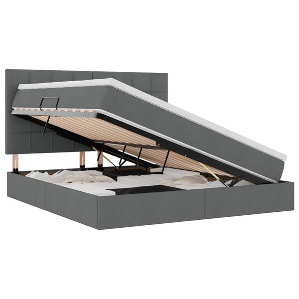 vidaXL Ł&oacute;żko z miejscem na przechowywanie i materacem 160 x 200 cm