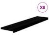 vidaXL Stopnie schodowe, 8 szt. brązowoczarne 110x30x2 cm lite drewno dębowe