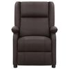 vidaXL Rozkładany fotel, brązowy, sk&oacute;ra naturalna