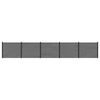 vidaXL Panel ogrodzeniowy 5 szt. 852 x 146 cm WPC i aluminium Szary
