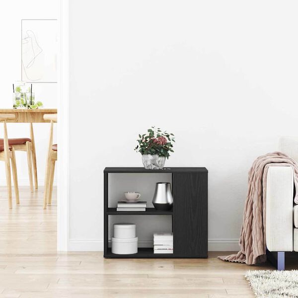 vidaXL Bufet Czarny Dąb 60 x 30 x 50 cm Materiał drewnopochodny