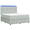 vidaXL Ł&oacute;żko z box spring LED z materacem jasnoszary 180 x 200 cm