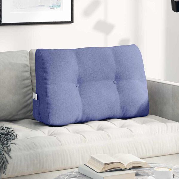 vidaXL Poduszka na plecy Niebieski dżins 80 x 24 x 50 cm tkanina