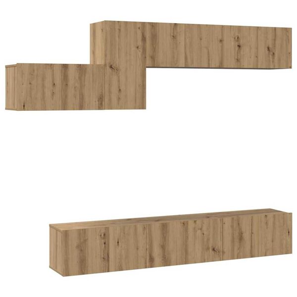 vidaXL Zestaw szafek RTV z szufladą 7 pcs dąb artisan 60 x 30 x 30 cm