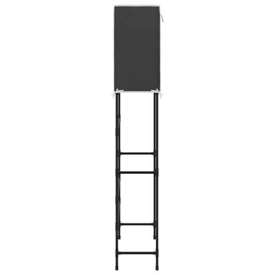 vidaXL 2-poziomowy stojak nad pralkę, czarny, 71x29,5x170,5 cm, żelazo