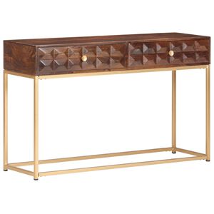 vidaXL Stolik konsolowy 122x36x75 cm, lite drewno mango