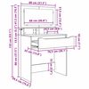 vidaXL Toaletki do sypialni z szufladą Stare drewno 80 x 39,6 x 135 cm