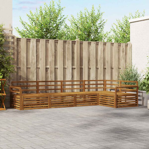 vidaXL Zestaw sof na zewnątrz 5 pcs Naturalny Lite Drewno Akacji