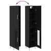 vidaXL Highboard 2 pcs Czarny Dąb Materiał drewnopochodny