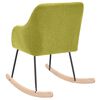 vidaXL Fotel bujany, zielony, tapicerowany tkaniną