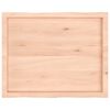 vidaXL Blat stołu, 80x60x(2-4)cm, surowy, lity dąb naturalną krawędzią