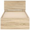 vidaXL Łóżko z wezgłowiem, bez materaca, dąb Sonoma, 90x200 cm