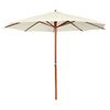 vidaXL Parasol 300 x 258 cm, piaskowa biel