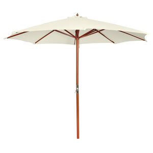 vidaXL Parasol 300 x 258 cm, piaskowa biel