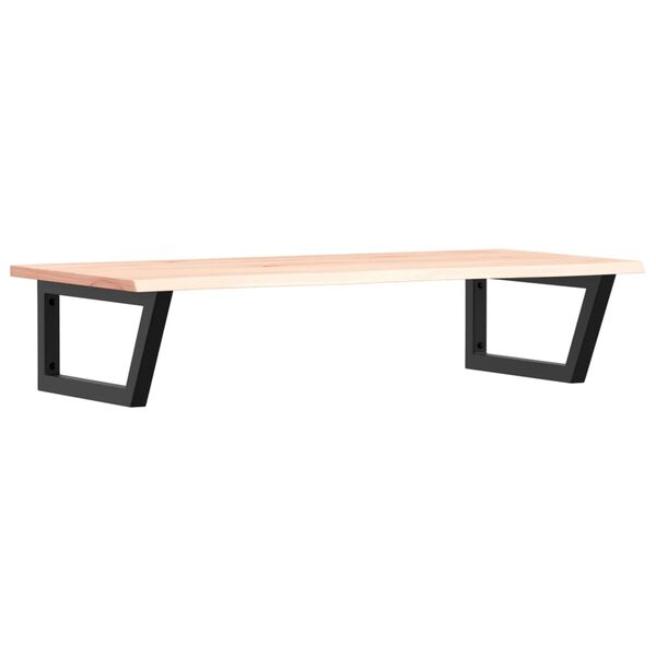 vidaXL P&oacute;łka ścienna pod umywalkę, stal i lite drewno dębowe