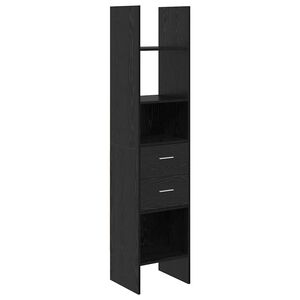 vidaXL Szafka na książki 2 poziomy 40 x 35 x 180 cm Czarny dąb