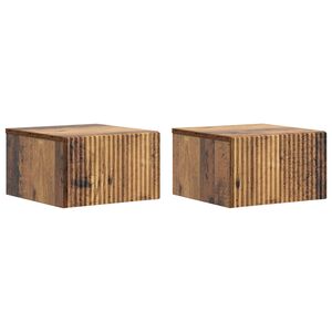 vidaXL Wisząca Szafka Nocna 2 szt. Stare drewno 33 x 34,5 x 20 cm