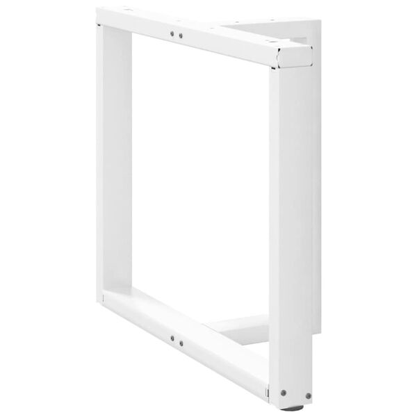 vidaXL Nogi do stołu jadalnego w kształcie litery T 2 szt. Białe 100x35x(72-73) cm Stal