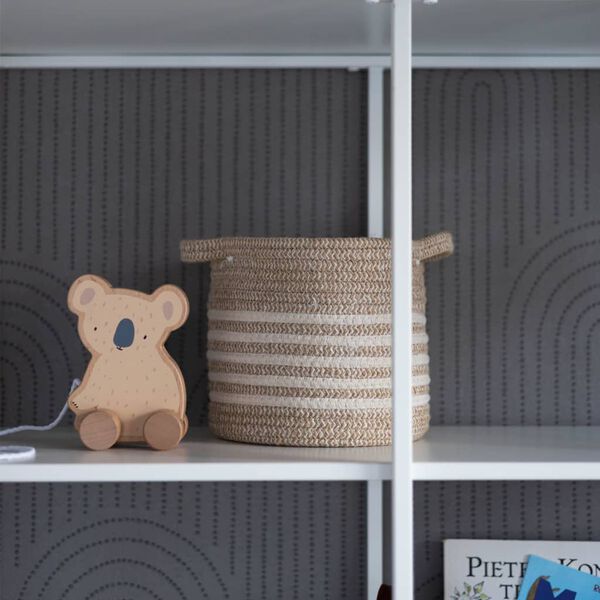 KidsDepot Zestaw 2 koszy Eran, bawełniany sznurek, beżowy