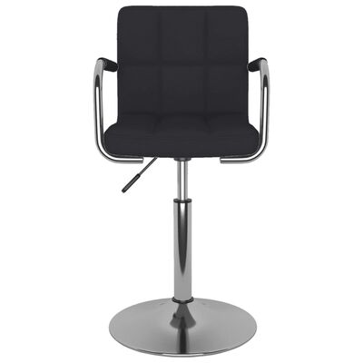 vidaXL Krzesło stołowe, czarne, tapicerowane tkaniną