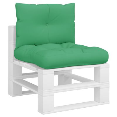 vidaXL Poduszki na sofę z palet, 2 szt., zielone, tkanina