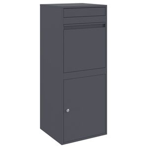 vidaXL Skrzynka na przesyłki antracytowy 41 x 38 x 103 cm Stal