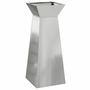vidaXL Donica słupowa srebrny 40 x 40 x 100 cm Stal ocynkowana