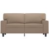 vidaXL 2-osobowa sofa, kolor cappuccino, 120 cm, sztuczna sk&oacute;ra