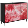 vidaXL Bufet AACHEN Czarny dąb 102 x 33 x 76 cm Drewno inżynieryjne