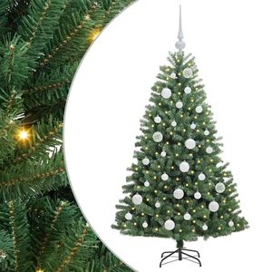 vidaXL Sztuczna choinka z zawiasami zielony 120 cm PVC i Metal
