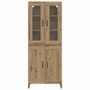 vidaXL Highboard Dąb rzemieślniczy 69,5 x 34 x 180 cm