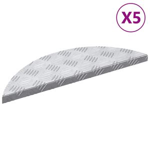 vidaXL Stopień P&oacute;łksiężyc 5 pcs Srebrny 60 x 18 x 2,5 cm Aluminium