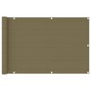 vidaXL Parawan balkonowy, kolor taupe, 90x400 cm, HDPE