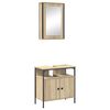 vidaXL Zestaw mebli łazienkowych 2 pcs Brązowy Materiał drewnopochodny