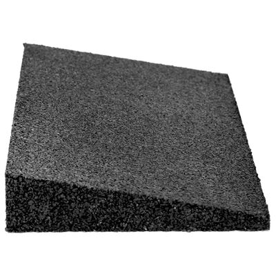 vidaXL Gumowe rampy najazdowe, 2 szt., czarne, 50x20x1-4,3 cm