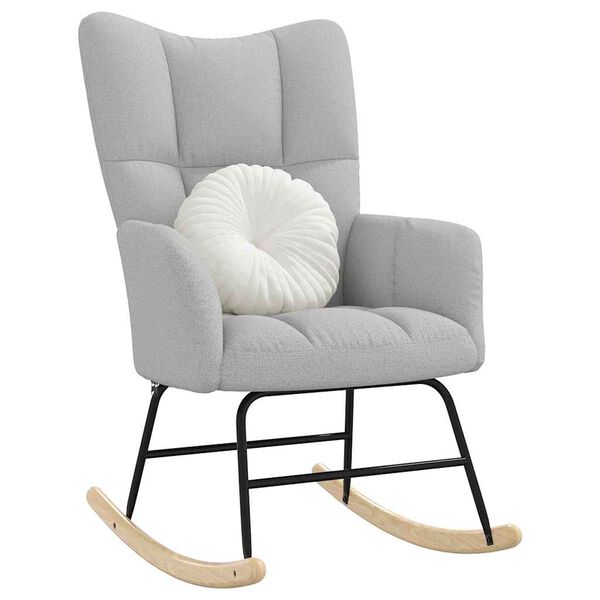 vidaXL Fotel bujany Szary chmurowy tkanina