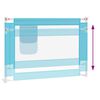 vidaXL Barierka do ł&oacute;żeczka dziecięcego, niebieska, 90x25 cm, tkanina