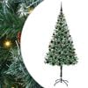 vidaXL Sztuczna choinka z 300 diodami LED Zielony 180 cm PVC i stal