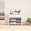 vidaXL Konsola Drammen Biały 89.5 x 37 x 73 cm Lite drewno sosnowe