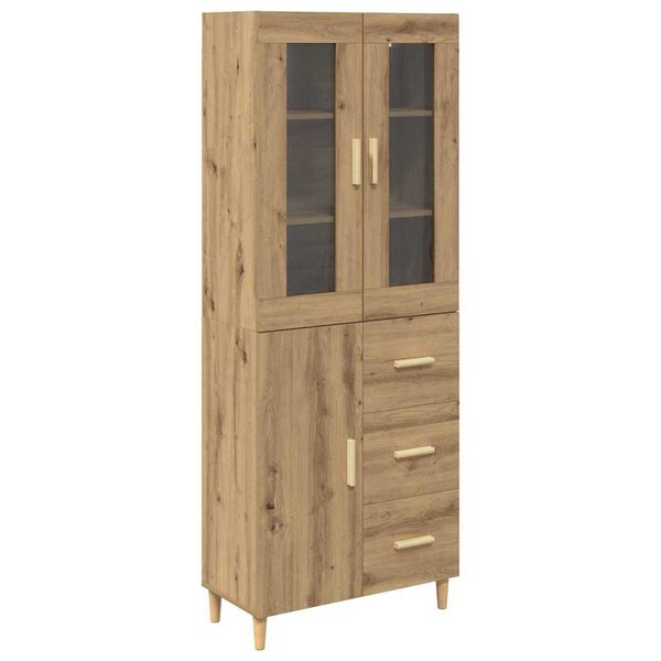 vidaXL Highboard z szufladą Dąb rzemieślniczy 69,5 x 34 x 180 cm
