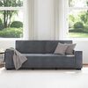 vidaXL Sofa 3-osobowa, ciemnoszara, 180 cm, obita aksamitem