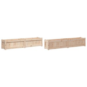 vidaXL Donice ogrodowe, 2 szt., lite drewno sosnowe