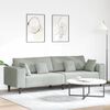 vidaXL Sofa z poduszką Jasnoszary 250 x 77 x 76 cm Aksamit