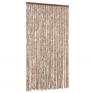vidaXL Zasłona przeciwko owadom, beż i ciemny brąz, 100x220 cm, szenil