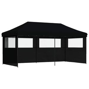 vidaXL Namiot Imprezowy 292 x 580 x 315 cm Czarny Materiał Oxford